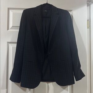 Theory Staple Blazer in Checked Crepe